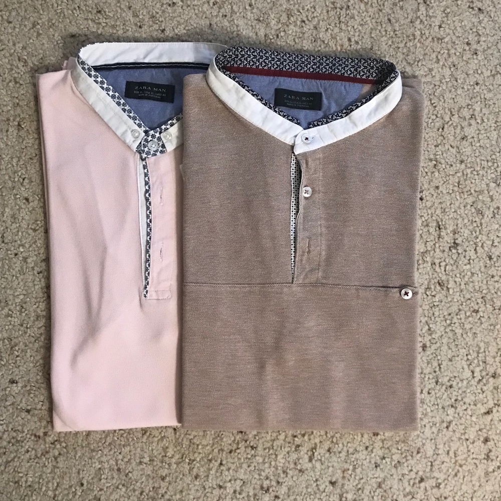 ⛔️SOLD⛔️ BUNDLE OF 2 PCS. Zara Mandarin Collar
